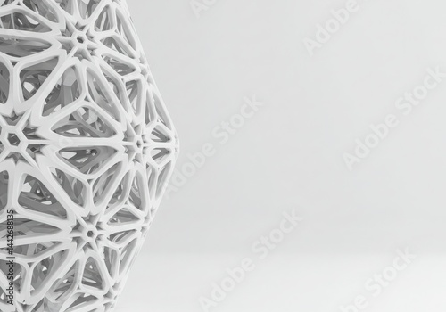 Obraz na płótnie 3D geometric white background shape wave backgrounds curve w salonie