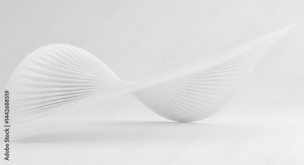 3D geometric white background shape wave backgrounds curve