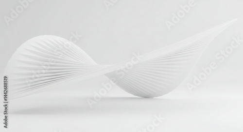 Obraz na płótnie 3D geometric white background shape wave backgrounds curve w salonie