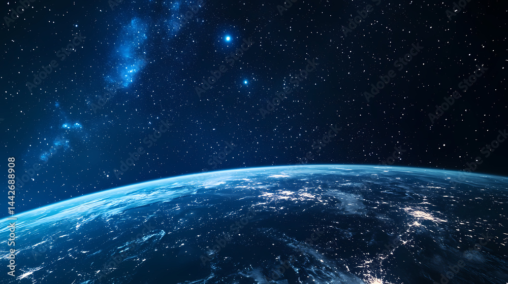 Obraz premium Earth Viewed from Outer Space