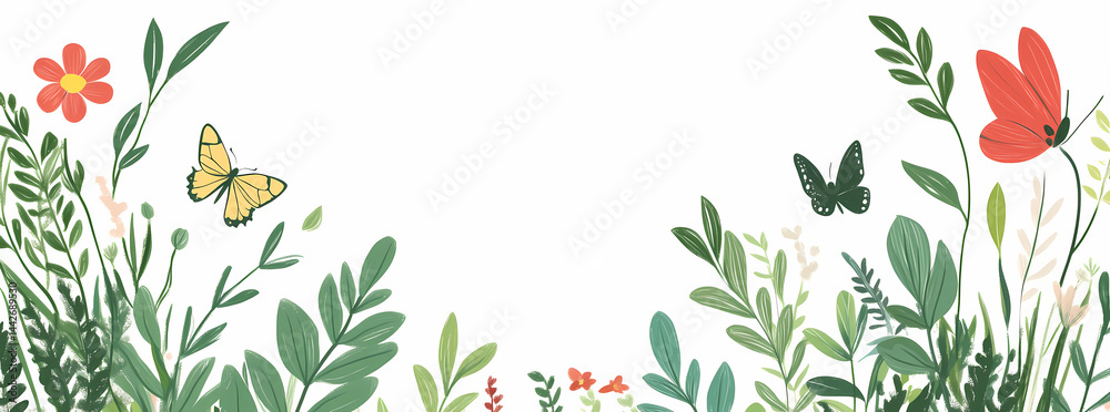 Beautiful Spring Flowers and Butterflies Beautiful Spring Flowers and Butterflies