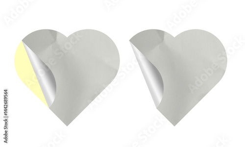 Blank Crumbled Paper Sticker Texture Set