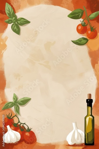 italian pasta with tomatoes and basil