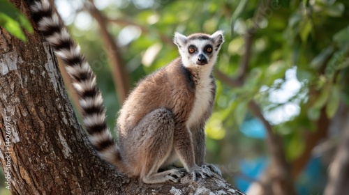 Ring-tailed Lemur Portrait: Primate in Natural Habitat