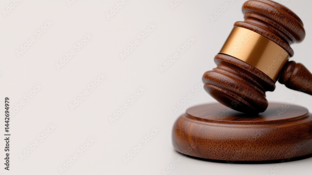 Wooden gavel on a stand Wooden gavel on a stand