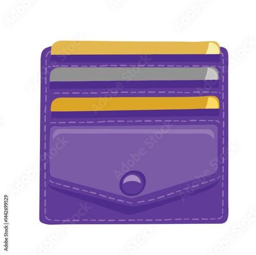 cardholder wallet symbol with credit cards color vector