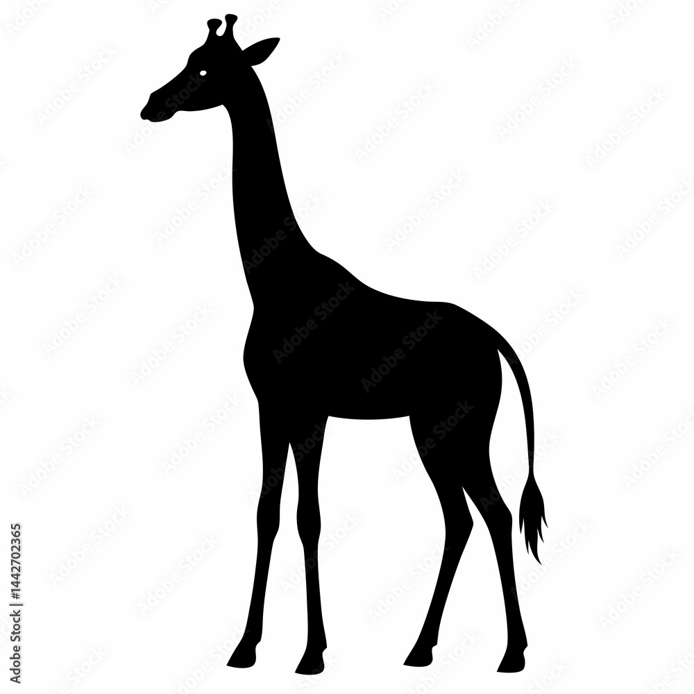 Obraz premium Graceful Giraffe Silhouette Design