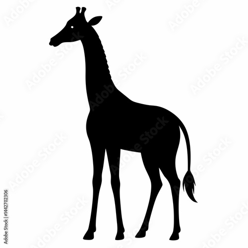 Graceful Giraffe Silhouette Design