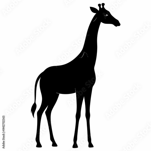 Graceful Giraffe Silhouette Design