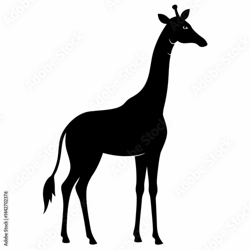 Graceful Giraffe Silhouette Design