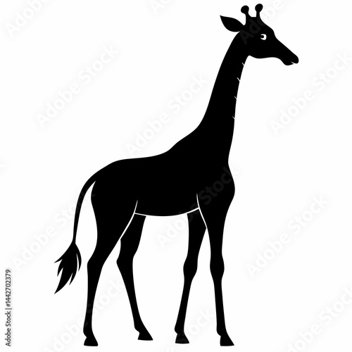 Graceful Giraffe Silhouette Design