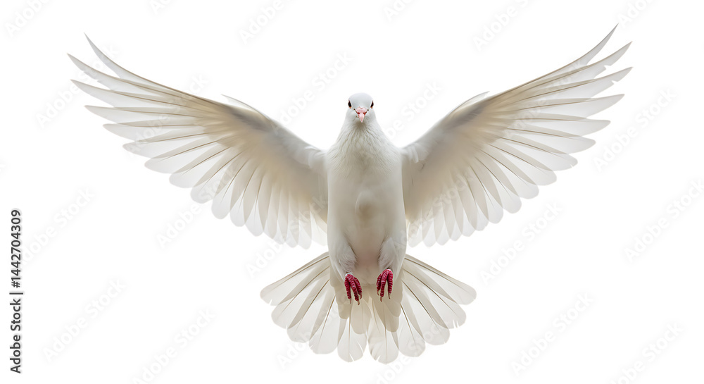 Obraz premium white dove isolated on white