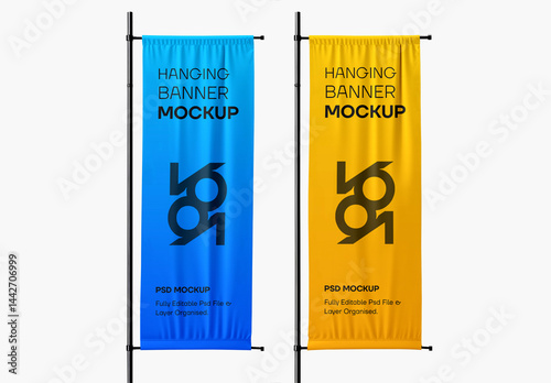 Hanging Vertical Banner Mockup