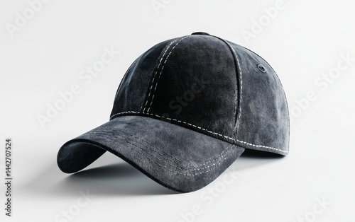 Stylish Baseball Cap with Contrast Stitching on Light Background