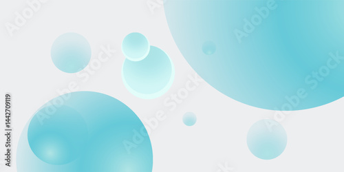 3D ball abstract Background. Soft Gradient with minimal bounce ball with shadow and light effect. Realistic 3d bubble background.
