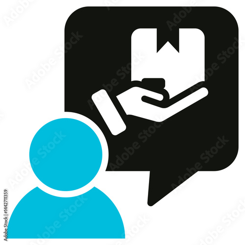 Seller Glyph Blue Grey Icon