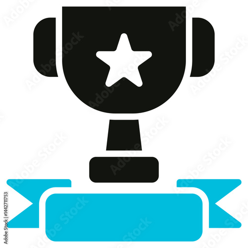 Competition Glyph Blue Grey Icon