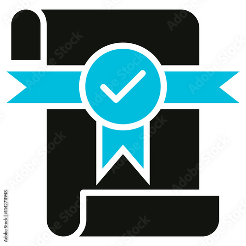 Patent Glyph Blue Grey Icon