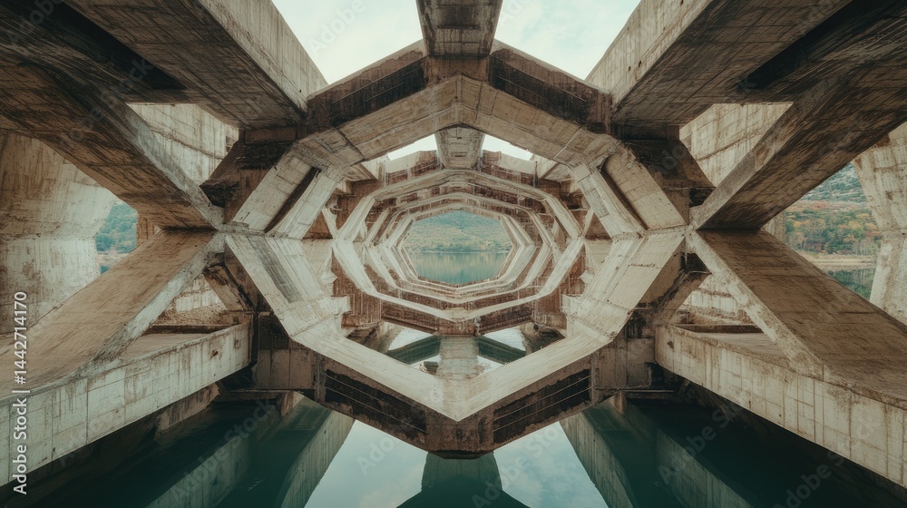 Unfinished cement structure with visible cracks and gaps