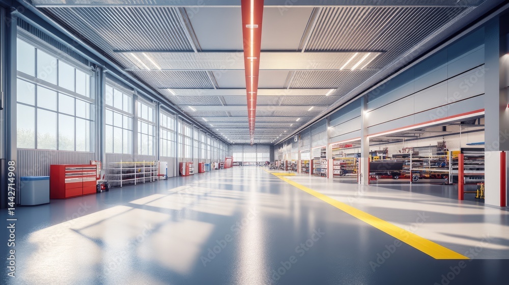 Well-planned assembly area designed for efficiency and functionality