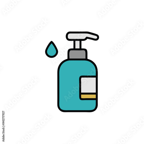 hand soap dispenser on white background for web and graphic design