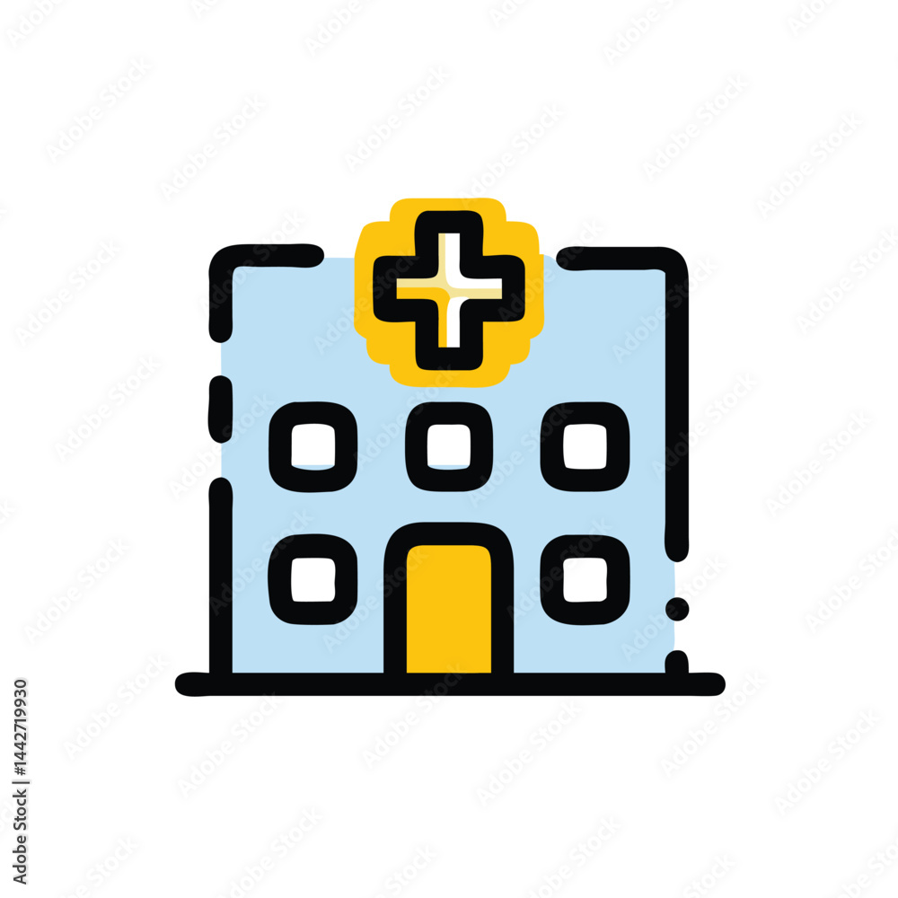 Fototapeta premium hospital on white background for web and graphic design