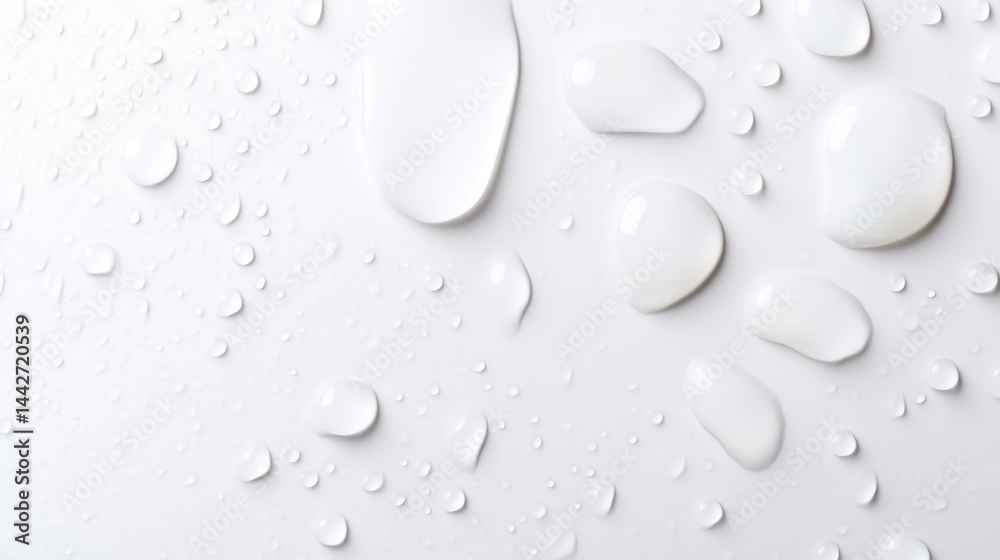 Water droplets on a smooth surface Water droplets on a smooth surface