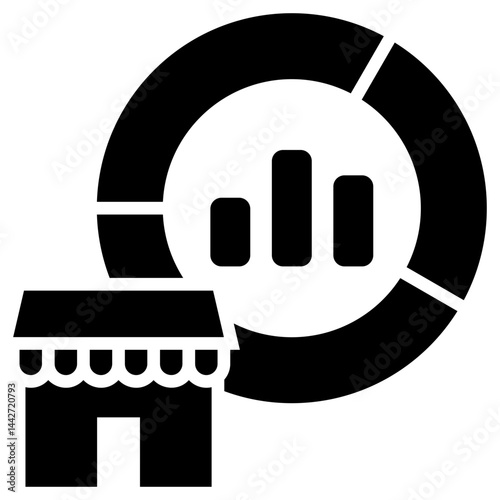 Market Share Glyph Icon