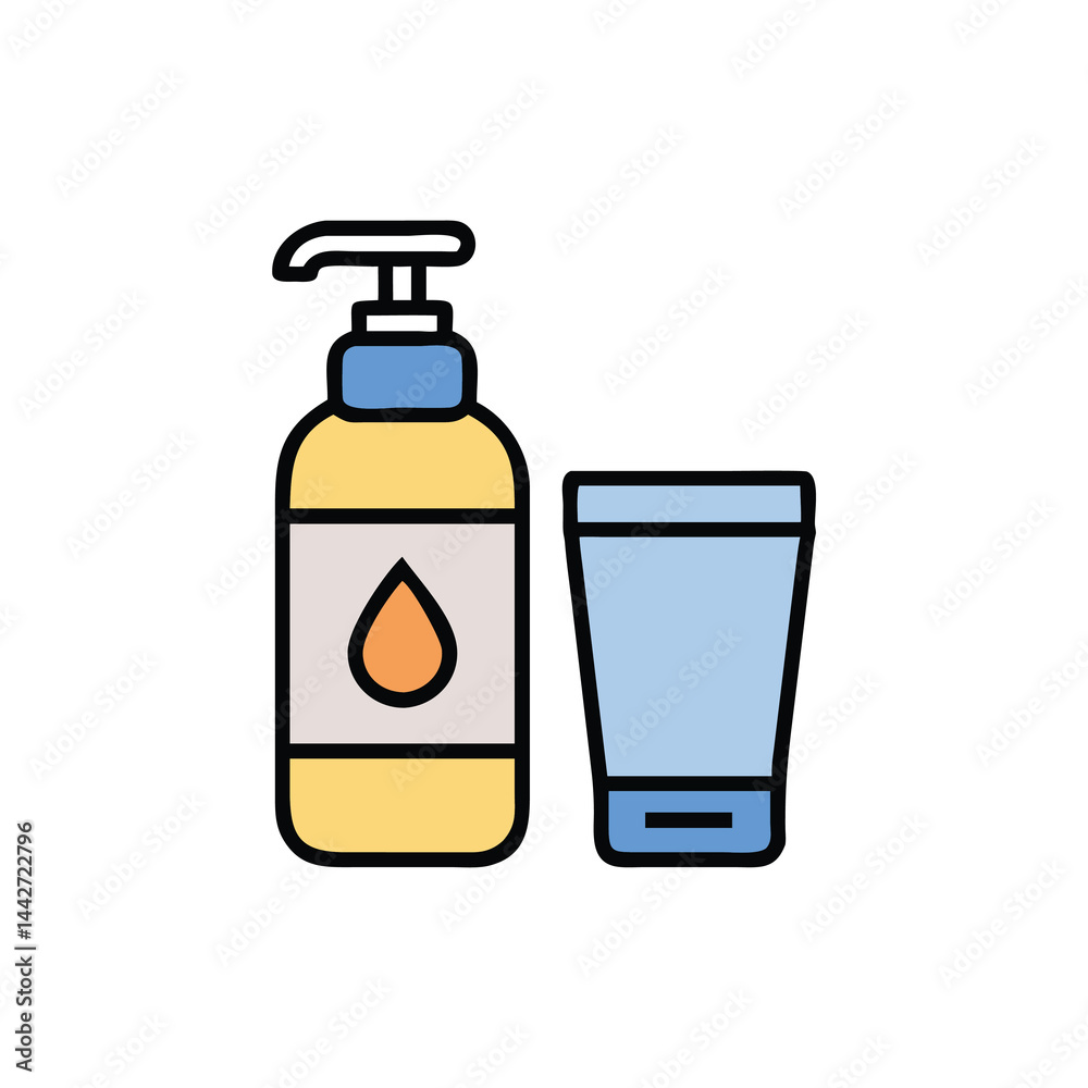 Fototapeta premium lotion cream on white background for web and graphic design