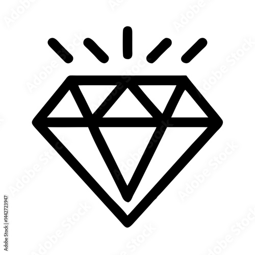 vector illustration of a diamond icon