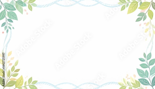 Wallpaper Mural Floral border decoration digital design creative graphics aesthetic environment artistic perspective nature-inspired concept Torontodigital.ca