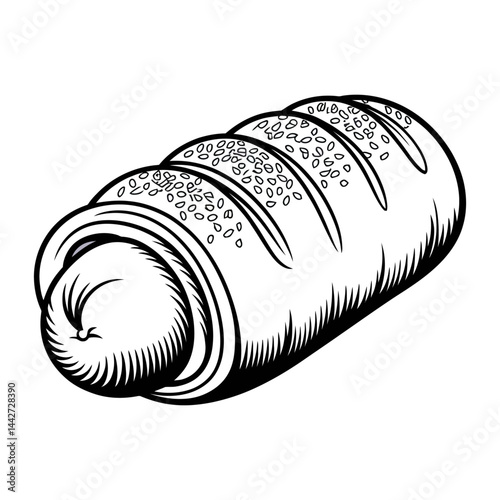 Sausage Roll Food Snack Pastry Icon