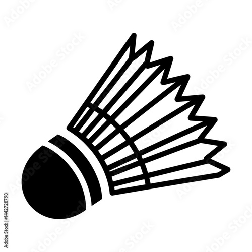 badminton racket and shuttlecock