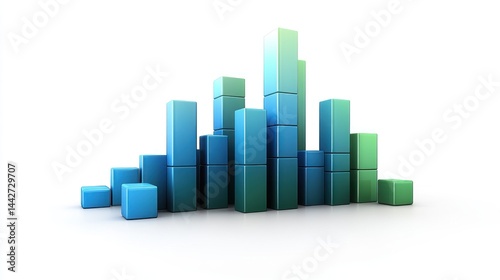 Free Download 3D Bar Chart Growth Success Business Data - GFXLoad