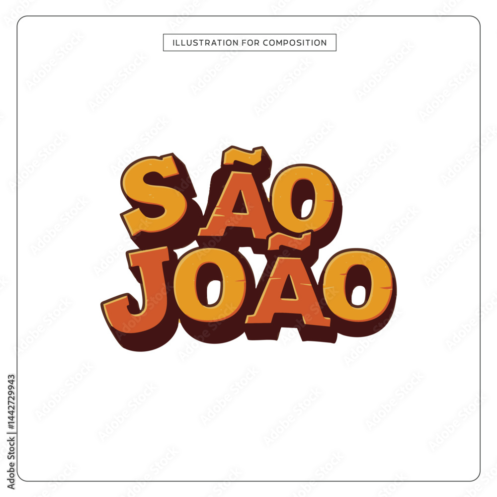 Lettering São João para composição