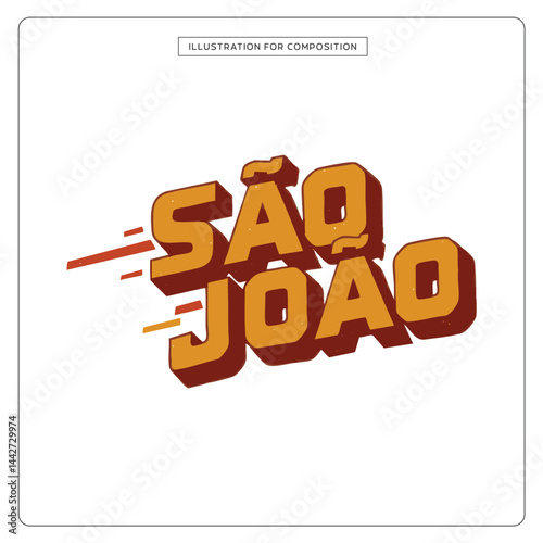 Lettering São João para composição