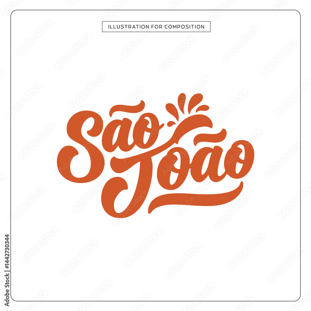Lettering São João para composição