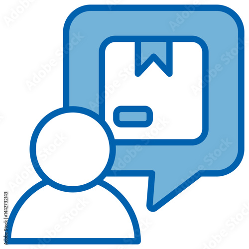 Buyer Blue White Icon