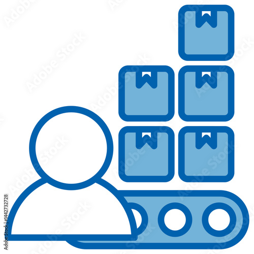 Producer Blue White Icon