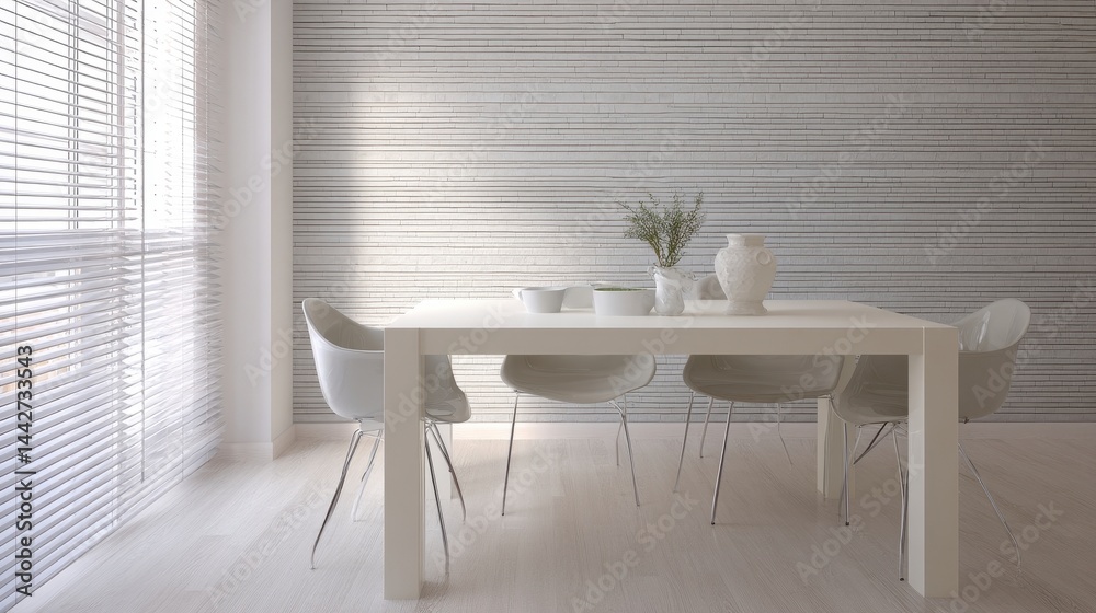 Fototapeta premium Modern Minimalist Dining Space