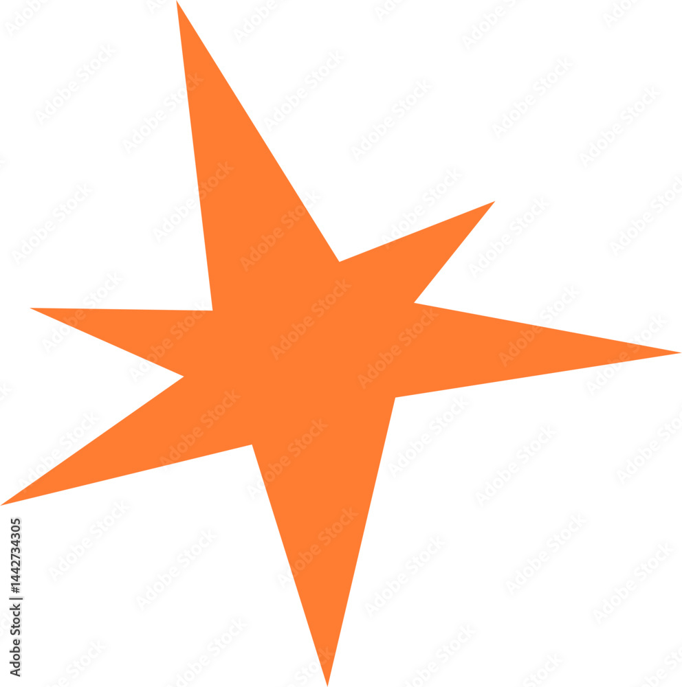 Obraz premium Dynamic star shape with sharp angular symmetry