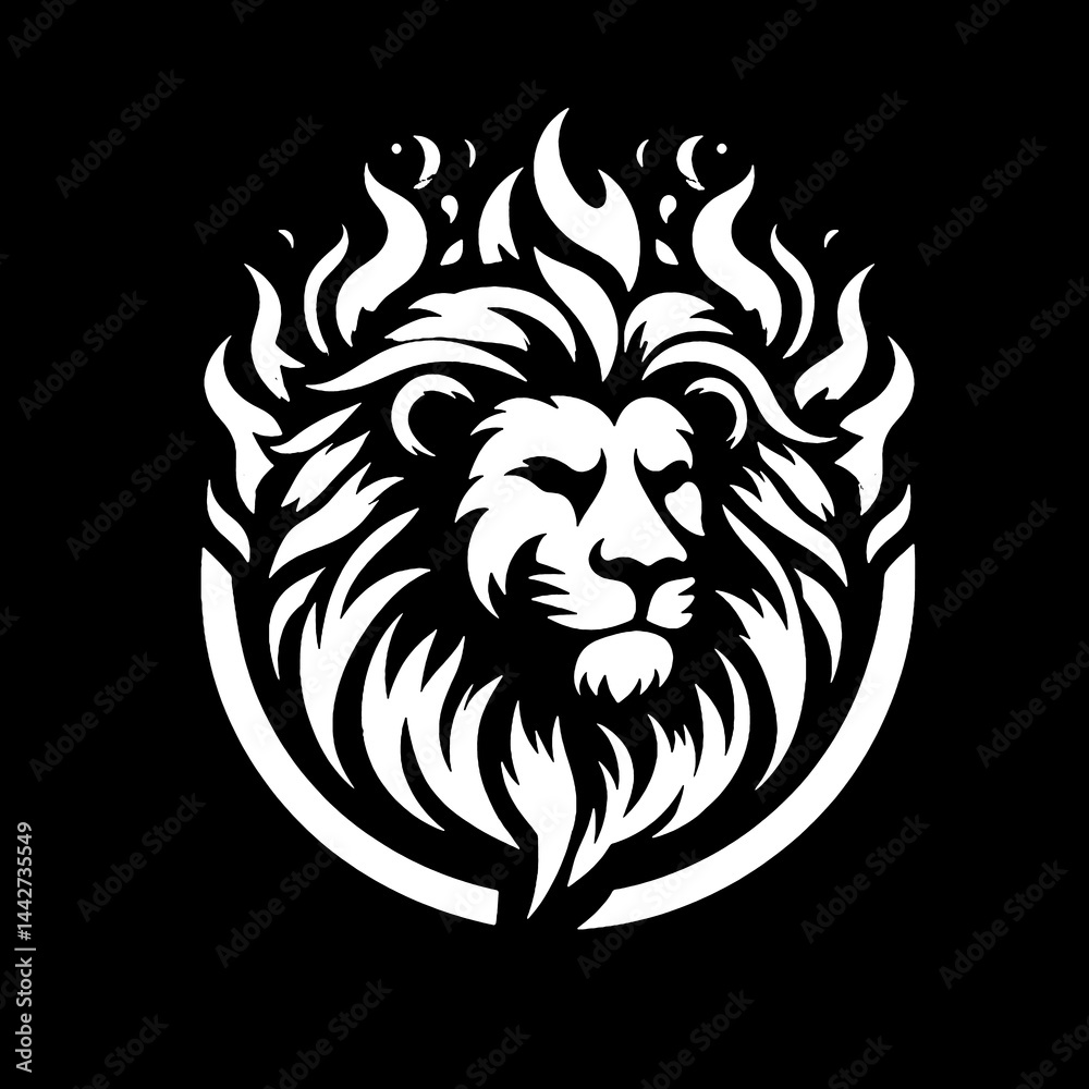 Obraz premium lion head vector