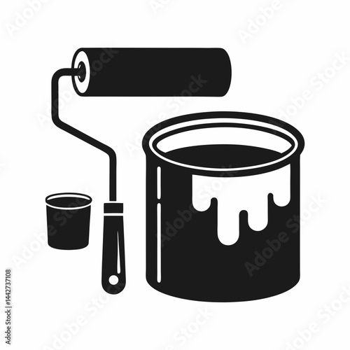 paint can and brush