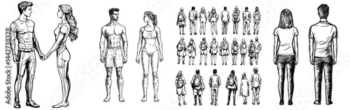 A straightforward and minimalist depiction of male and female silhouettes positioned together, symbolizing gender diversity