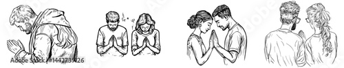 The silhouette of two people with their hands touching represents a sense of connection and intimacy
