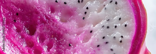 Sliced dragon fruit Vivid colors delicate textures