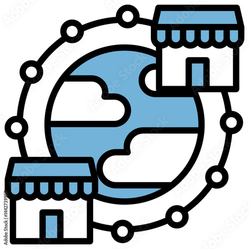 Duopoly Blue Black Icon