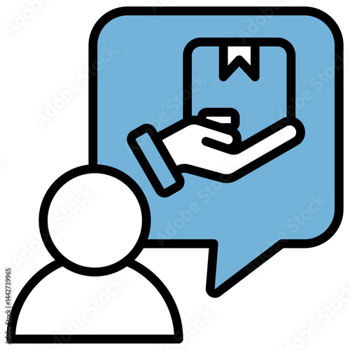 Seller Blue Black Icon