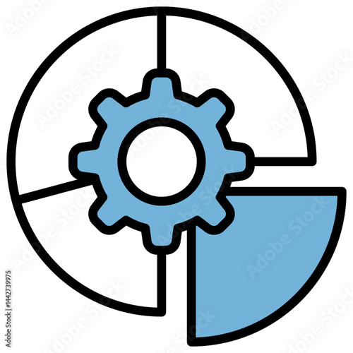 Sector Blue Black Icon