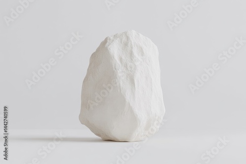 Minimalist white rock sculpture